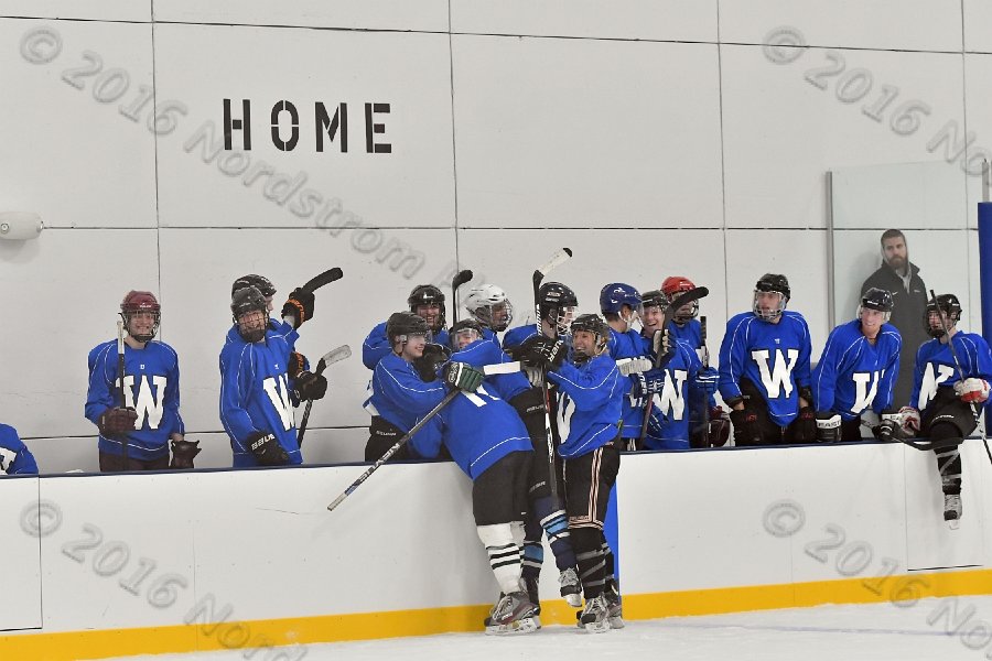 Wheaton College Men\'s Ice Hockey vs Middlesex Community College. - Photo By: KEITH NORDSTROM